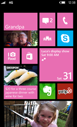 The new Start sceen in Windows Phone 8 is even more flexible, with more theme colors and three sizes of Live Tiles.