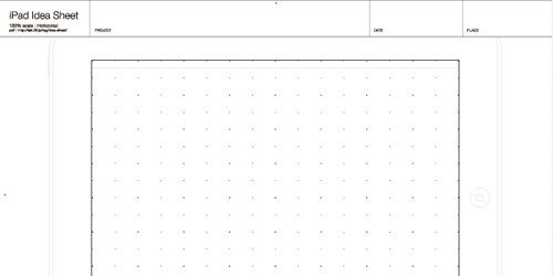iPad Idea Sheet
