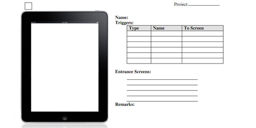 High Level iPad App Wireframing